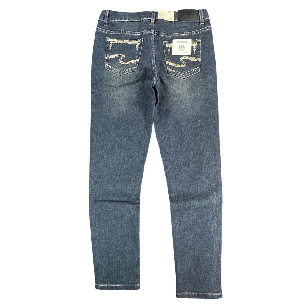 Silver‎ Jeans Co Sasha Skinny Jeans Girls 12 Blue Cotton Blend Mid Rise New